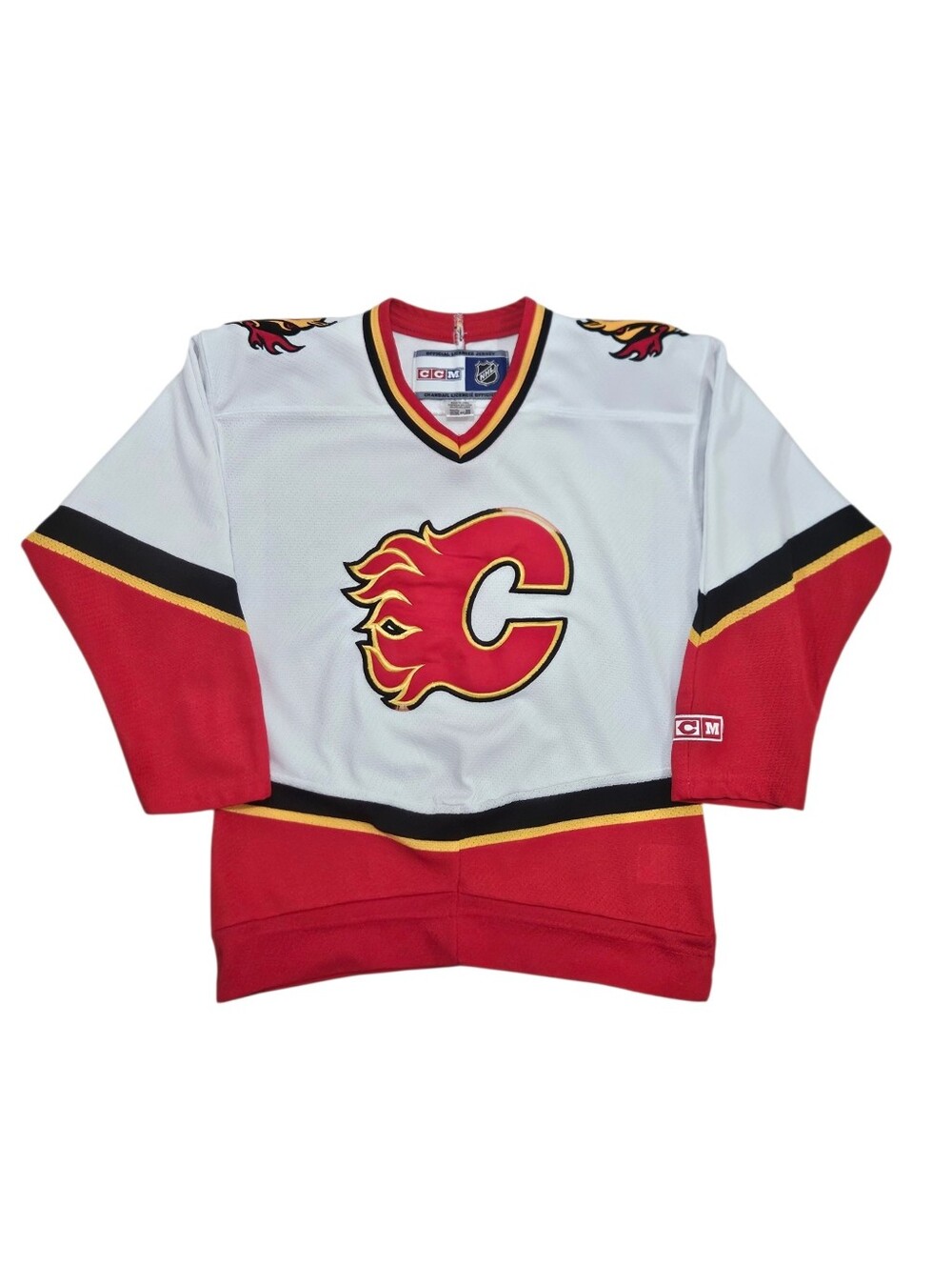 Vintage Calgary Flames CCM Youth Small NHL Hockey Jersey